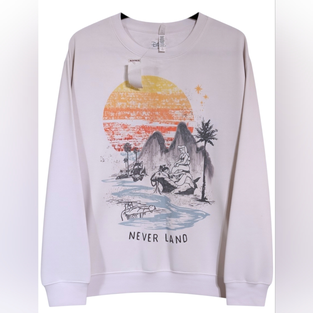 ​🏝️ NWT Disney Never Land Mermaid Lagoon Graphic Sweatshirt Sz L